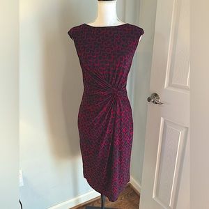 Lauren By Ralph Lauren midi Dress, Stretch flattering design Black/raspberry S 6